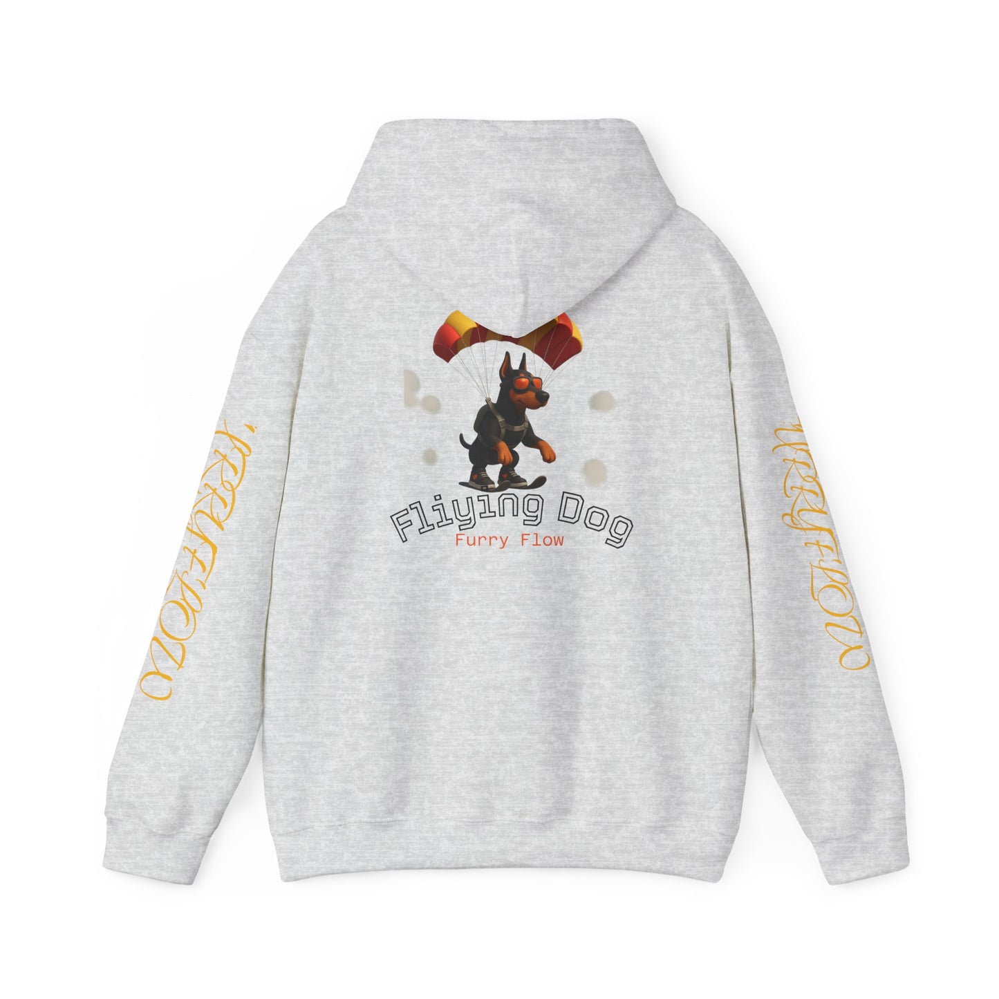 Flying Dog Unisex Hoodie, Comfortable Sweatshirt, Animal Lover Gift, Fun Casual Wear, Cozy Fall Apparel, Perfect for Pet Owners